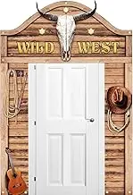 Hooqict Western Party Door Decorations 3 Pcs Cowboy Porch Door Banner Wild West Party Decorations Western Party Supplies Photo Booth Props