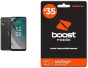 Nokia C32 4/64GB Charcoal with Boost Prepaid SIM Starter Pack $35