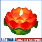 # Creative Simulation Lotus Night Light Romantic Buddha Table Lamps (Red)