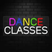 Dance Classes Neon Sign for Retail Displays | LED Flex Neon | 30"W x 12"H x 1"D