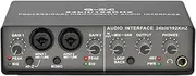 Justivana Professional 24Bit 192KHz Audio Interface 2 Input Sound Card for Electric Guitar Loopback External Studio PC Recording