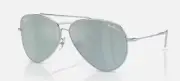 RAY-BAN Lenny Kravitz AVIATOR REVERSE Sunglasses Silver / Silver Lens Size XXL