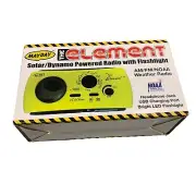 Mayday "The Element" Dynamo Powered Solar Radio and Flashlight w NOAA, Yellow