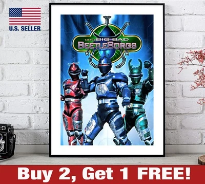 Big Bad Beetleborgs Poster 18" x 24" Print TV Show Wall Art