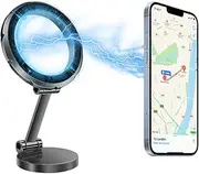 Magnetic Car Phone Holder, Folding, Rotating car Mount, Magnetic Vent Phone Holder Car for iPhone 15 14 13 Pro Max Plus Mini MagSafe Case. (Grey, One Size)