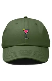 Dalix Cosmo Embroidered Casual Hat in Olive at Nordstrom One Size