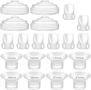 8Pc Duckbill Valves 8Pc Flange Inserts and 4Pc Silicone Diaphragm Compatible with Momcozy M5, Replacement M5 Pump Parts Accessories Made by Tbuymax, Not Original Momcozy Pump Parts