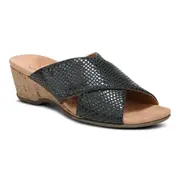 Vionic Leticia Wedge Sandal - Black Lizard