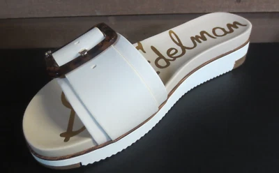 SAM EDELMAN ARIANE LEATHER SLIDE - IVORY - 9.5M