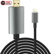 Lightning to HDMI Cable Adapter for Iphone, Ipad, Ipod 1080P Digital AV Adapter
