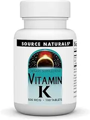 Source Naturals - Vitamin K 500 mcg. - 100 Tablets