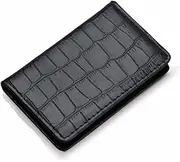 [SLEDEZ] Business Card Case Leather and Metal Business Card Holder 6.7x1.8x10.5cm