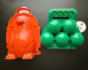 Penguin & Snowball Maker Clip Snow Sand Moulds. 2 Molds + Free Shipping