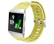 Watch Breathable Replacement Wristband Sport Silicone Fashionable Silicone Strap Suitable for Fitbit Ionic-Yellow