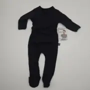 Rags to Raches Essentials Peekabooty Rag Romper in Phantom Size 0-3 Months