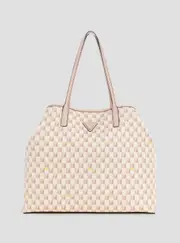 GUESS Women's Pink Logo G Wave Large Tote Bag