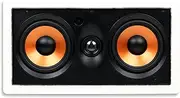 Micca M-CS Dual 5.25 Inch 2-Way MTM in-Wall Speaker with Pivoting 1" Silk Dome Tweeter (Each, White)