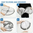 2Pcs Foldable Clothes Drying Mesh Large Hanging Laundry Drying Rack Fold xiPDR