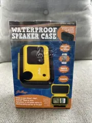 Waterproof Cellphone Speaker Case Yellow Floating MP3 Ipod 3.5mm Jacks GoodTimes