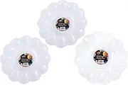 [3PCE] Easter Egg Display Tray, Holds Up to 12 Eggs, Easter Eggs Tray for Easter Theme Party Decorations, 24cm X 2.5cm (Clear)