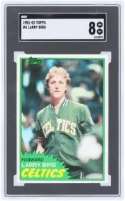 Larry Bird Boston Celtics 1981 Topps #4 SGC Authenticated 8 Card