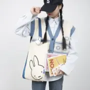 Cartoon Anime Miffy Rabbit Canvas Bag Kawaii Girl Simplicity Cute Blue