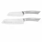 NEW SCANPAN CLASSIC STEEL 2 PC SANTOKU KNIFE SET 18cm 12cm Kitchen Knives Forged