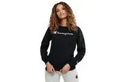 Champion Women's Script Crew Sweatshirt - Black