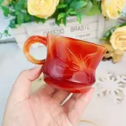 Mixed Red Glass Cup with Handle Molded Glass Cup Housewarming Gift Collection