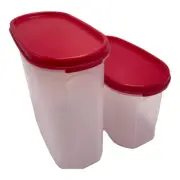 Tupperware Modular Mate #2, #3 Oval Red Vintage NOS