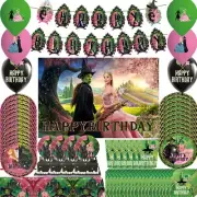 Wicked Tableware Birthday Party Set Banner Balloons Toppers Party Decorations