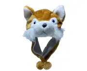 Plush Hat with Earflaps Washable Movable Ears Animal Cap Costume Supplies - 32