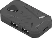 Keyboard Mouse Converter, Portable USB Mobile Gaming Keyboard Mouse Converter Adapter with Adjustable Stand for Android/for iOS Systerm, Compatible with Bluetooth(Black)