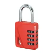 4 Digit Combination Padlock, Zinc Alloy Resettable Combination Lock Red