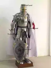 Medieval Suit Of Armor Knight Crusader Gothic Full Body Armour Halloween Costume