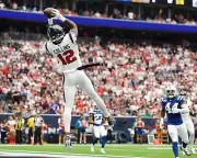 Nico Collins Touchdown Catch Houston Texans 8x10 NFL Football Photo