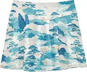 [FRODOTGV] Turquoise Trees Girls Tennis Skirt with Shorts Active Skort for Girl Kids Cheer Skirt