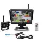 Wireless Reversing Camera 7" Monitor Rear View Kit For RV Truck Caravan 12V/24V