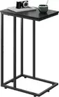 Black Side Table, C Table End Table for Bedroom, Home Office, Dorm, Living Room