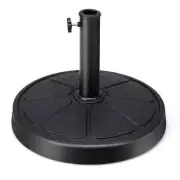 Gymax Patio Umbrella Base 18"x18"x14" Round Weighted Heavy-Duty Outdoor in Black