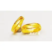 在飛比找蝦皮購物優惠-豐瓏銀樓 簡單斜紋黃金戒指9999純金典雅對戒指生日禮 情人