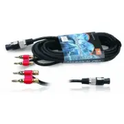 Technical Pro cbs1250 Banana Plug To Speakon Speaker Cables 50 ft. Feet 12 Gauge