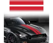 HUWANDE 63''x13'' Racing Body Stripes Stickers,Cars Hood Vinyl Decals,Car Pattern Sticker (White)