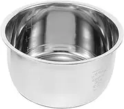 STOBAZA Rice Cooker Inner Pot Replacement Stainless Steel Liner for Electric Rice Cooker and Efficient Cooking Container Fit for Daily Family Meals