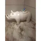New Opalhouse Stoneware White Rhino And Little Blue Bird Cookie Jar