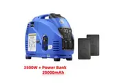 1* Gentrax 3.5KW Max 3.0KW Rated Inverter Generator Pure Sine Wave + 2* VoltX 10000mAh Power Bank