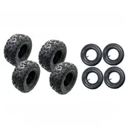 TDR 145 70 6 Tyre Tube Set 4x Tires Inner Tubes Front Rear 50cc 70cc 110cc Quad Bike ATV Dune Buggy LT50 6 Inch Wheels Load Pressure