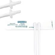 5PCS Disposable Blood Pressure Cuff with Dual Tubes + BP05 Connectors for #2 Neonate 4-8 cm, Replacement NIBP Cuff, Non-Woven Fabric BP Cuff