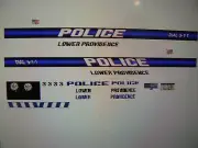 Lower Providence PA Police Car Decals 1:43