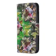 3D Colored Drawing Pattern Horizontal Flip Leather Case with Holder & Card Slots & Wallet For Nokia 2.2(Green Butterfly)